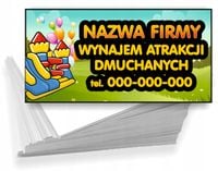 Wizytówki firmowe 100szt DUŻO WZORÓW do wyboru WYNAJEM DMUCHAŃCÓW