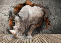 FOTOTAPETA Widok dziura deski zwierzęta 400x280