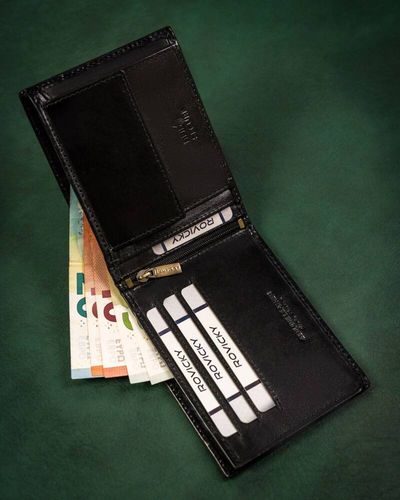 skórzany portfel męski z systemem rfid - rovicky na Arena.pl