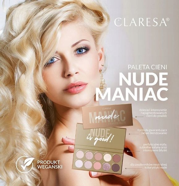 Claresa Paleta Cieni do Powiek Nude Maniac zdjęcie 2