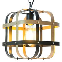 Zwisowa lampa Klatka 312471 na łańcuchu czarna złota