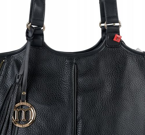 Torebka Damska KLASYCZNA SHOPPER MONNARI NA RAMIĘ Aktówka Czarna Premium na Arena.pl