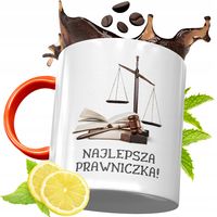 Kubek Pomarańczowy Dla Prawnika Prezent Z Nadrukiem Ze Zdjęciem