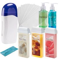 ItalWax Zestaw do depilacji PODGRZEWACZ 3x wosk w rolce 100ml + PASKI