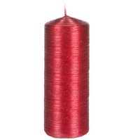 świeca walec drapana czerwona 70/200mm  | L4 W70200D