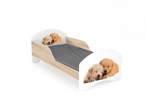 Łóżko dziecięce LEO2 160x80 biało-sonoma na Arena.pl