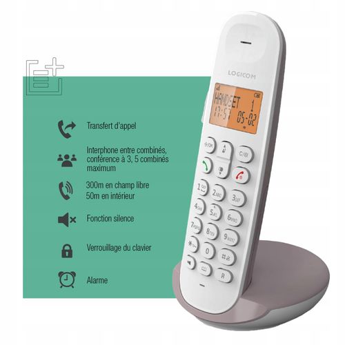 Telefon bezprzewodowy Logicom taupe na Arena.pl