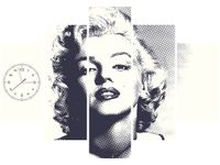 105CM 150CM ZEGAR 5 ELEM MARILYN MONROE DRUK OBRAZ