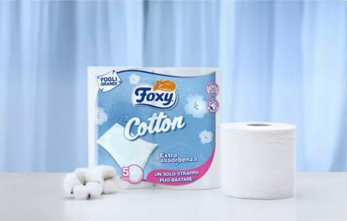 Papier toaletowy Foxy Cotton gruby 5 warstw ZESTAW 16 rolek na Arena.pl