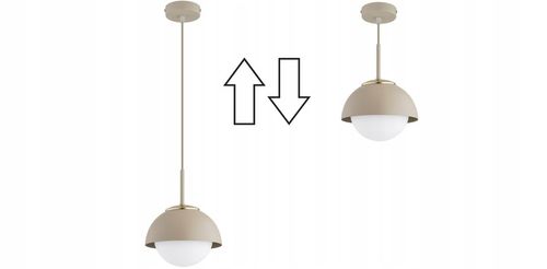 Lampa Sufitowa Wisząca Żyrandol Plafon Ecru Beż Cosmo na Arena.pl