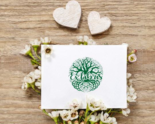 Exlibris pieczątka stempel 40mm PREZENT Ex libris zdjęcie 7