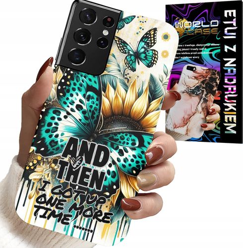 ETUI DO SAMSUNG GALAXY S21 Ultra - AND THEN I GOT UP, KOBIECE WZORY + FOLIA na Arena.pl