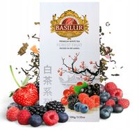 Basilur FOREST FRUIT biała herbata liść OWOCE LEŚNE PAPAJA PORZECZKA - 100g