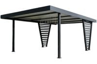 Carport V PREMIUM 4,5x4,5m Wypełnienie panelami Wiata samochodowa TS1253