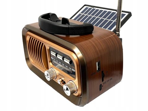 Retropolis AUSTIN Vintage Radio Retro Solar USB microSD Bluetooth na Arena.pl