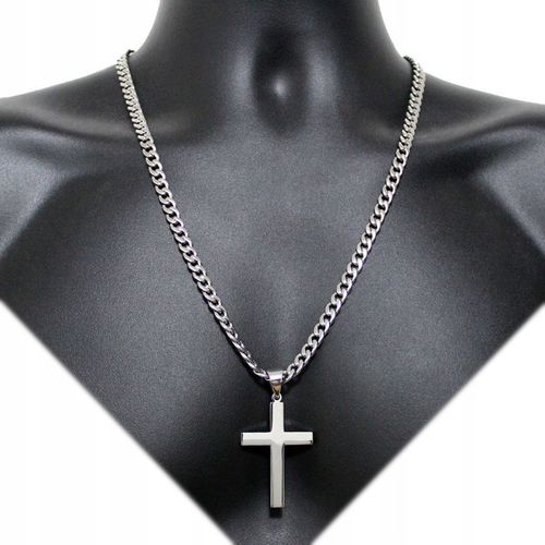 Srebrny ŁAŃCUSZEK Z KRZYŻYKIEM Krzyż WŁOSKI Łańcuch Naszyjnik + GRATIS na Arena.pl
