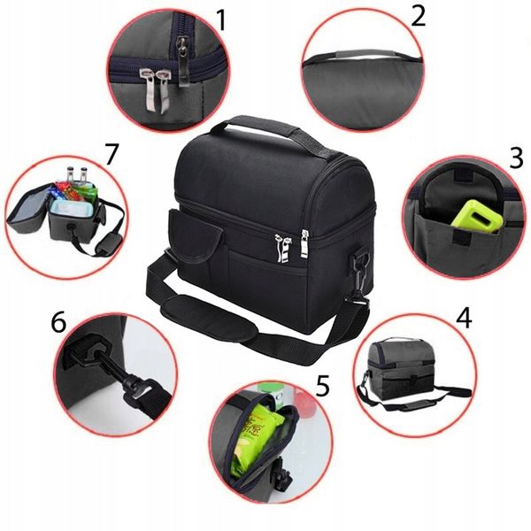 TORBA TERMICZNA IZOLACYJNA KUFEREK PASEK LUNCH BOX zdjęcie 8