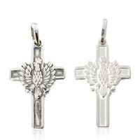 SREBRNY KRZYŻ Z ORŁEM PRÓBA SREBRA 925 GRAWER GRATIS!