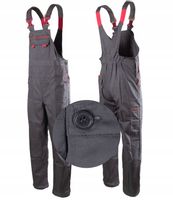 Spodnie robocze ogrodniczki monterskie z szelkami stalowe do pracy r. 56