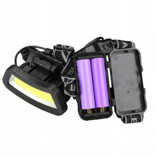 Czołówka 1000Lm akumulator 2400mAh LED COB czołowa latarka lampka lampa zdjęcie 5