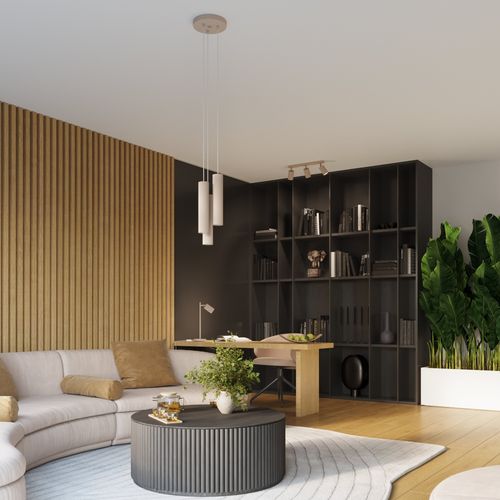 Lampa wisząca KARBON 2 taupe na Arena.pl