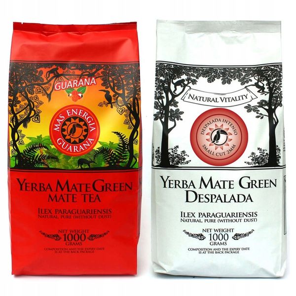 Yerba Mate Green Despalada INTENSO ENERGIA GUARANA 2x 1Kg MOCNE zdjęcie 1