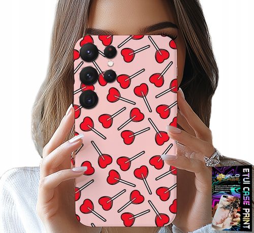 ETUI DO SAMSUNG GALAXY S22 Ultra - KOBIECE, MODNE WZORY LIZAKI W SERCA CASE na Arena.pl