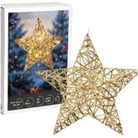 Gwiazda Świąteczna Świecąca Złota Dekoracyjna Ozdobna Wisząca Lampka 30 cm