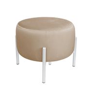 Pufa OLA LOFT ławka podnóżek metal biała MG06