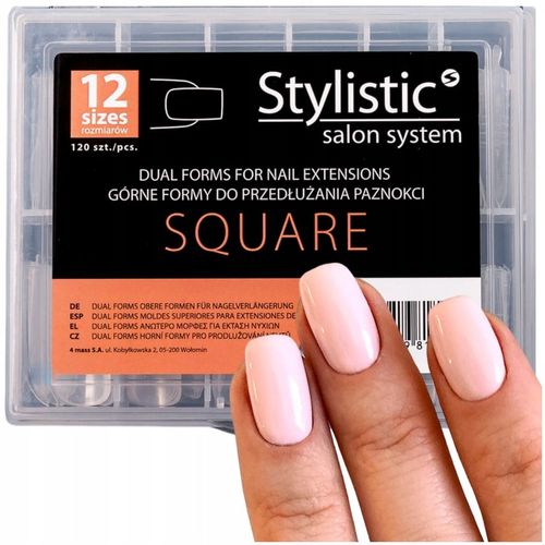 Claresa Stylistic Górne Formy do akrylożelu dual form Kwadrat 120szt Square na Arena.pl