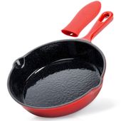 Patelnia Żeliwna Emaliowana do Smażenia Duszenia na Grill Ognisko 20 cm