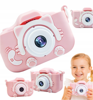 Aparat cyfrowy dla dzieci fotograficzny edukacyjny kotek różowy