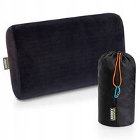 Poduszka podróżna, turystyczna pianka memory JOHNNY ADVENTURE CZARNA +worek