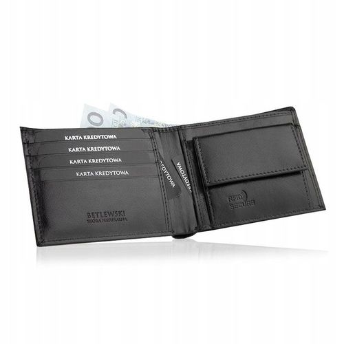 Skórzany portfel męski Betlewski RFID premium slim na Arena.pl
