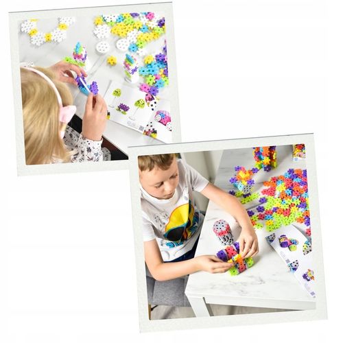 KLOCKI KONSTRUKCYJNE WAFLE MELI Basic Constructor PINK 400 el PUZZLE GOFRY na Arena.pl