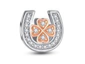 SREBRNY KORALIK CHARMS BEADS PODKOWA KONICZYNKA