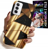 ETUI DO OPPO RENO12 5G - ZŁOTE ELEGANCKIE WZORY + FOLIA HYDRO