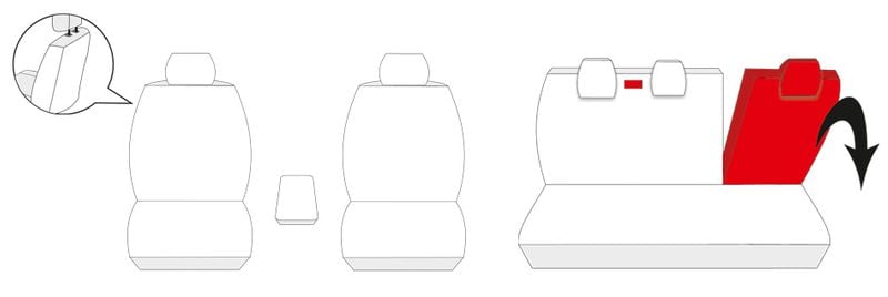 VW Golf VII od 2012 Pokrowce dopasowane na miarę zdjęcie 6