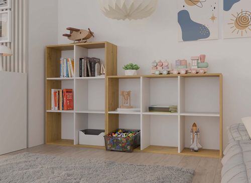 Regał Malax 2X3 DĄB ARTISAN BIAŁY na Arena.pl