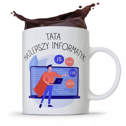Kubek Na Dzień Ojca Dla Taty Najlepszy Informatyk Z Nadrukiem Ze Zdjęciem na Arena.pl