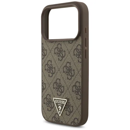 etui guess 4g strap triangle logo magsafe na iphone 17 pro - brązowe na Arena.pl