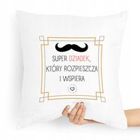 Poduszka Prezent Na Dzień Dziadka Super Dziadek Z Nadrukiem Ze Zdjęciem