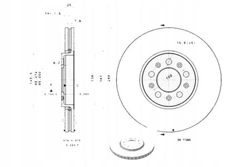 TARCZA HAM PRZOD 288X25 V BREMBO na Arena.pl