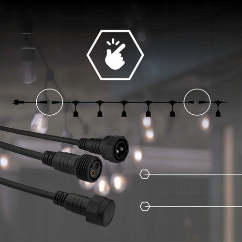 2X GIRLANDA ŚWIETLNA OGRODOWA LAMPKI 20X ŻARÓWKI 20m 20LED WODOODPORNA ŁĄCZ na Arena.pl