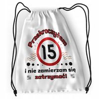 Plecak Urodziny 15 15Te Sportowy Szkolny Worek Z Nadrukiem Ze Zdjęciem