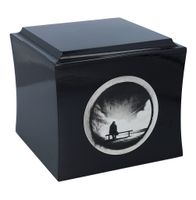 Samotność - symboliczna urna kremacyjna Czarna