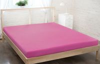 Prześcieradło jersey z gumką 90 x 200 ciemny różowy
