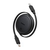 kabel usb baseus free2pull mini usb-c do usb-c, 60w, 1, (czarny)