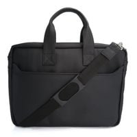 skórzana torba na laptopa 17" do pracy dla mężczyzn - czarna