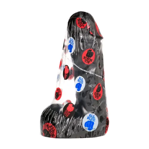 all black plug model 19 cm - anatomiczny kształt z rowkami na Arena.pl